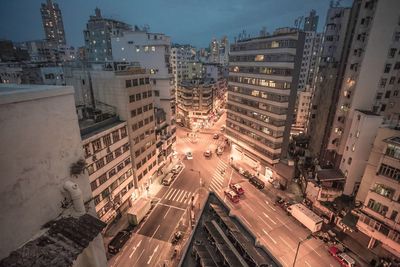 High angle view of cityscape against sky