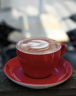 Close-up of coffee on table