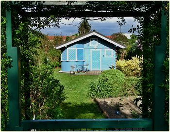 Built structure with trees in background