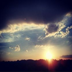 Silhouette of landscape at sunset