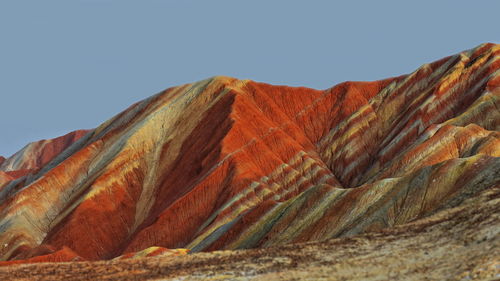 0912 sandstone and siltstone landforms of zhangye danxia-red cloud national geological park-china.