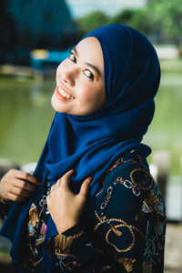 Women hijab at outdoors
