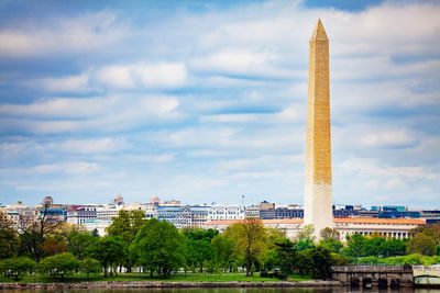 View of historical building against cloudy sky