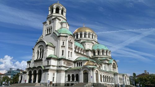 Alexander nevsky cathedral against blue sky