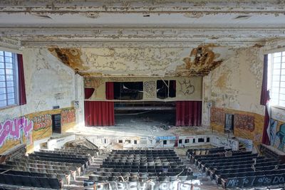 Interior of abandoned building