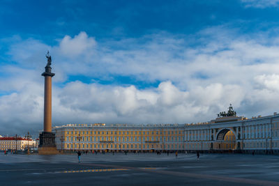 View of historic building against cloudy sky