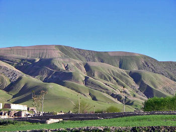 Scenic view of landscape against clear sky