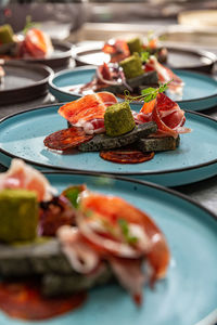 Close-up of food on table