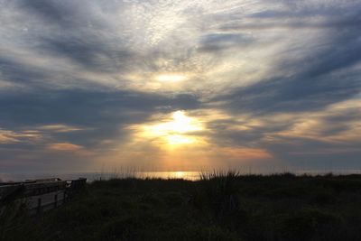 Sunset over landscape