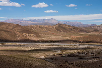 Scenic view of desert against sky