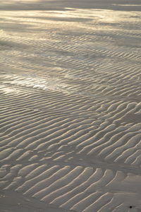 High angle view of sandy beach