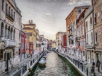 View of buildings in canal