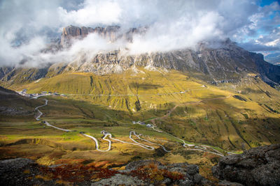 Scenic view of mountain road 