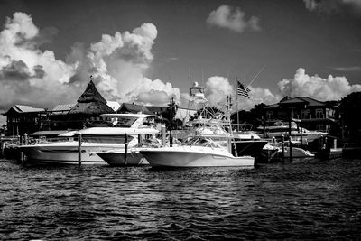 Boats in sea