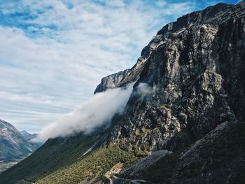 Scenic view of mountain against sky