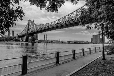 Low angle view of bridge over river