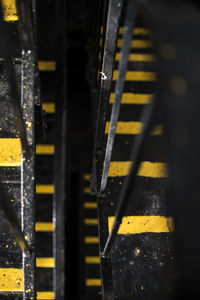 Full frame shot of yellow metal road