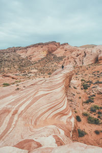 Scenic view of desert against sky