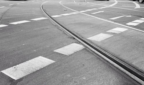 Road marking on street