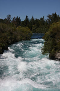 Scenic view of waterfall