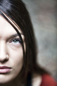 Close-up portrait of young woman