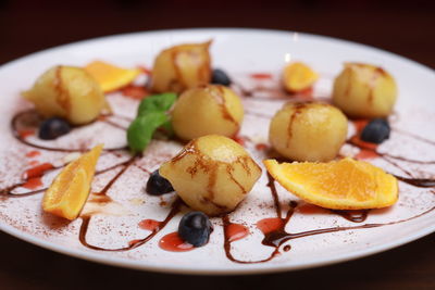 Close-up of food in plate