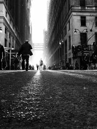 City street in rain