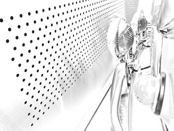 Close-up of railings