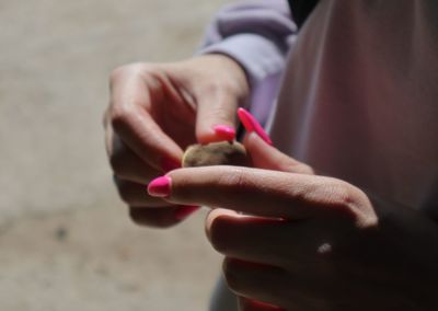 Close-up of hand holding cigarette