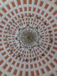 Directly below shot of ceiling of building