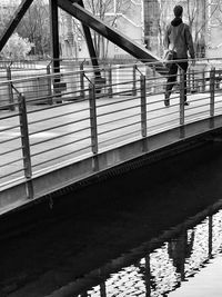 Full length of woman on bridge