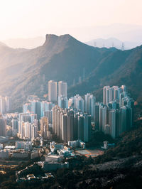 Aerial view of buildings in city