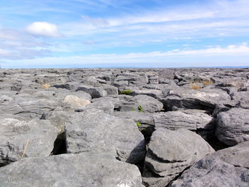 Idyllic shot of rocky landscape against sky