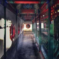 Empty corridor of building