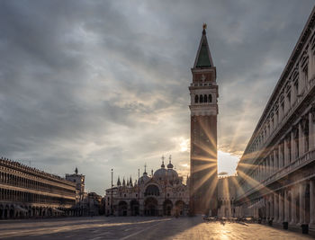 View of buildings in city against sky