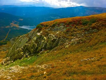 Scenic view of dramatic landscape