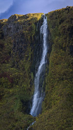 Scenic view of waterfall