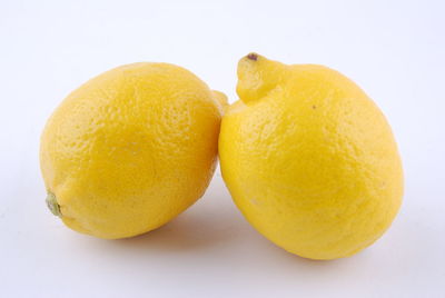 Close-up of oranges against white background