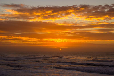 Sunset over the sea