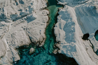 High angle view of beach