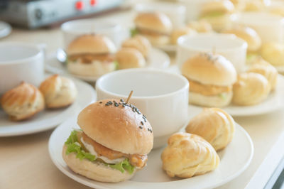 Close-up of food on table