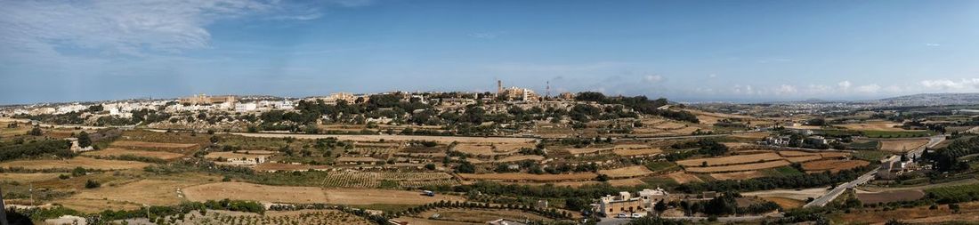 Panorama seen from the city of mdina