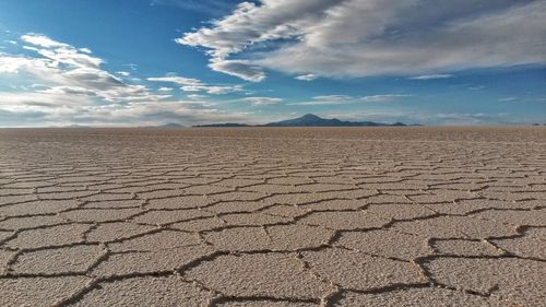 Scenic view of desert against sky