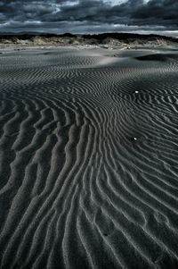 Footprints on sand dune