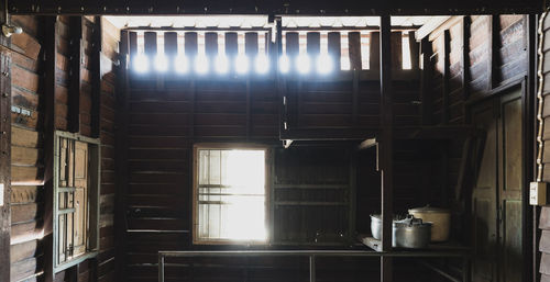 Interior of illuminated building