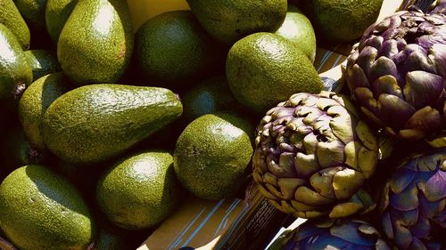 Full frame shot of fruits for sale in market