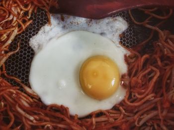 High angle view of breakfast served in bowl