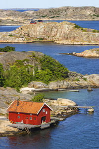Beautiful view of the swedish archipelago in the summer