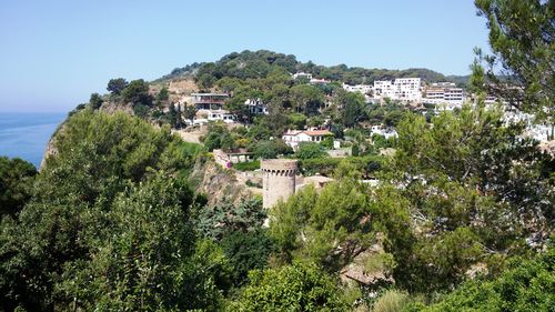 View of houses in town