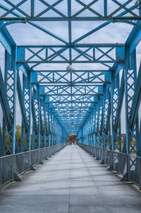 The blue bridge over gudenaaen, randers, denmark